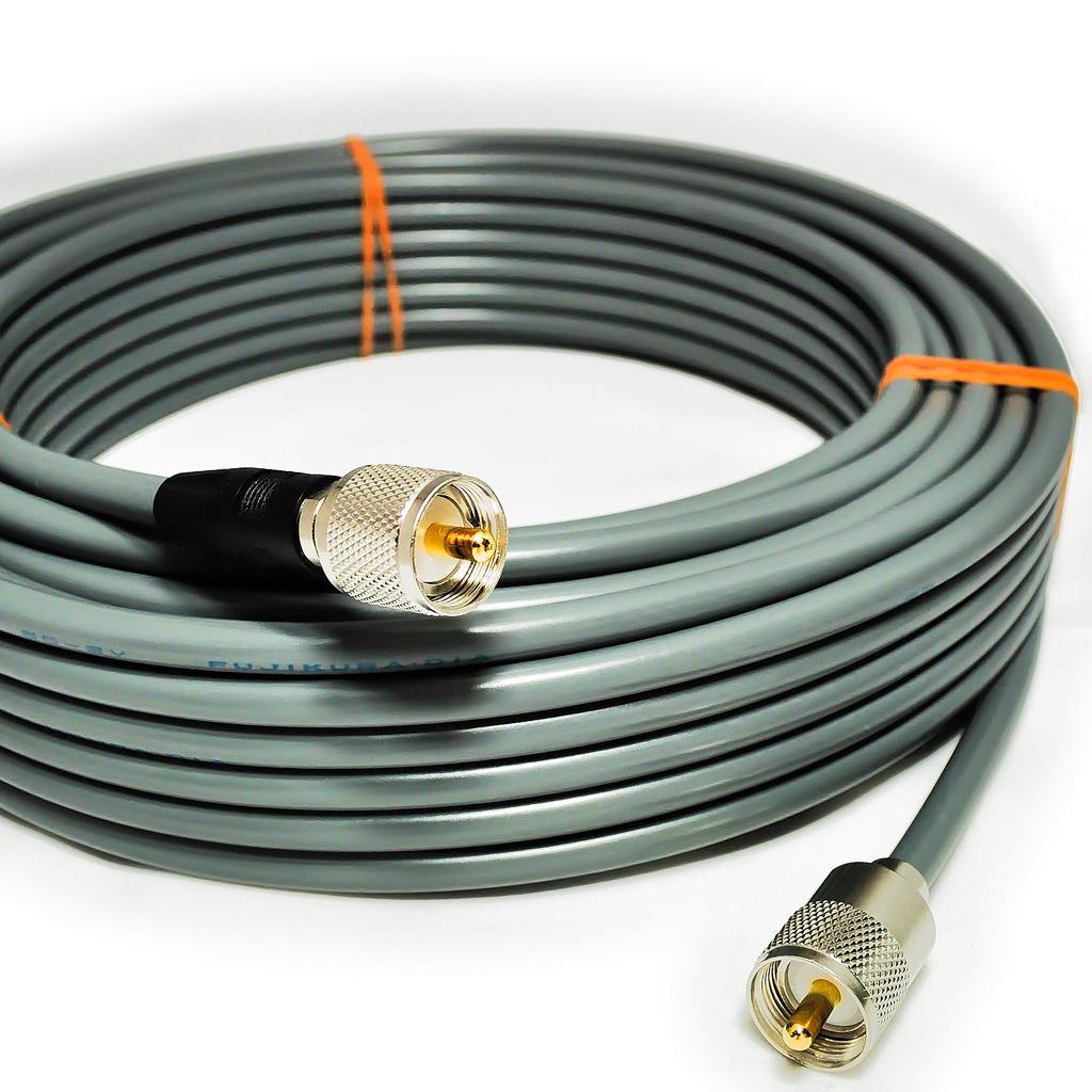 RADILA 5D2V Detachment SWR Specification Actual Measurement Adopted by Fujikura Low Loss Amateur Radio Coaxial Cable Set For Fixed Stations (15m)