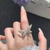 Элегантное открытое регулируемое кольцо с дизайном бабочки для женщин Модный аксессуар