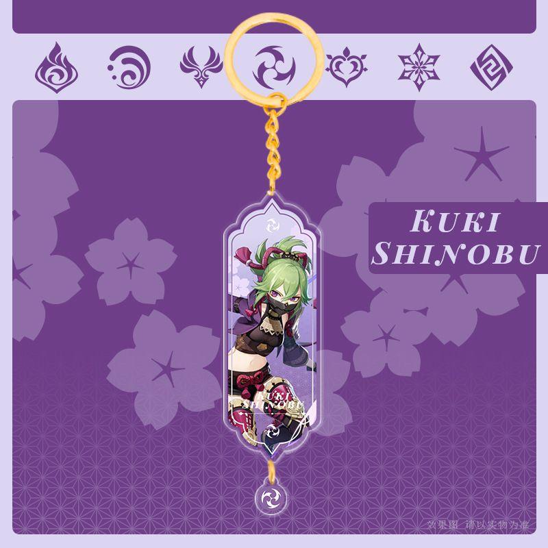 Genshin Impact Акриловый Двусторонний Брелок Мультяшные Брелоки