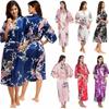 Ayollar uchun uyqu kiyimi ipak satindan xalat kimono kardigan kiyinish xalati vannaxalat pijama