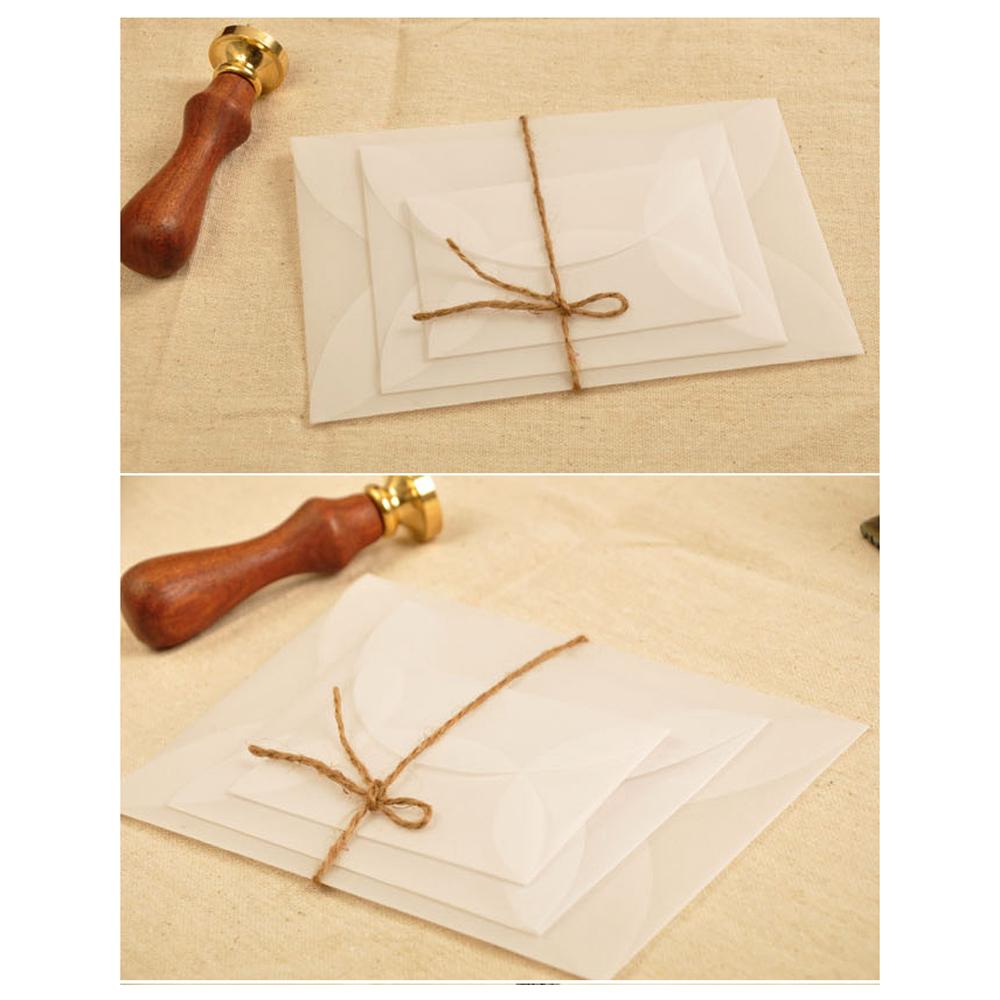 Postcard White For Card Sulfuric Acid Paper Envelopes For DIY Semi-transparent Paper Envelopes
