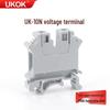 UK10N Flame-Retardant Copper Screw-Type Rail-Mounted Voltage Terminal Block