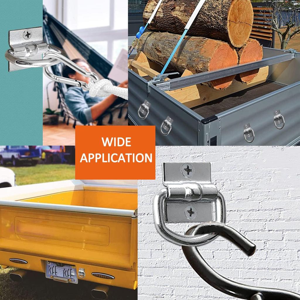 D-образные крепежные кольца Тяжелые грузовые якоря Точки крепления лодок Кольца для крепления каяков для прицепов Грузовики Лодки и каяки