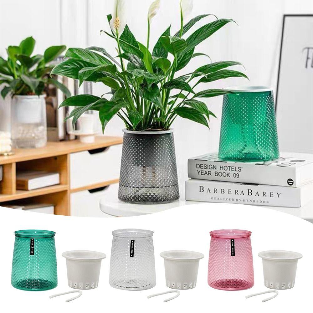 Including Liner Hydroponic Planter Self Watering Potted Flower Pot New Soil Flower Pot
