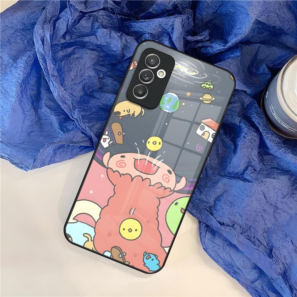 Cartoon Cute Bugcat Capoo Phone Case for Samsung Galaxy S25 S24 S30 S21 S23 S20 S22 Fe Note 20 Pro Ultra Plus glass Cover
