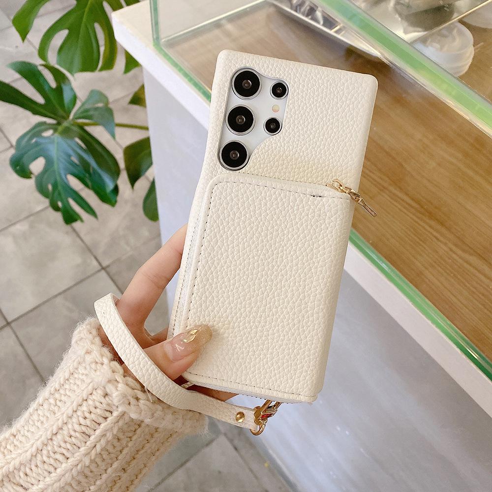 Чехол-кошелек Samsung S26 Ultra с ремешком на запястье - Подходит для S25 Plus, моделей S20