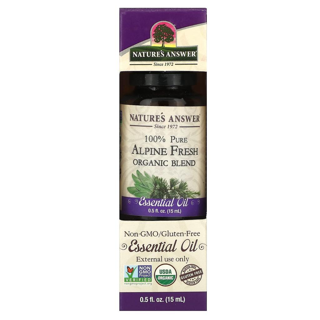 Nature's Answer 100% Pure Organic Essential Oil Blend, Alpine Fresh, 15 Ml (0.5 Fl Oz)