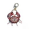 Hand Sewn Beaded Keychain Rhinestone Sequin Applique Bag Lanyard New Beaded Pendant  for Bag Charm