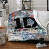 1 шт. Фланелевое одеяло One Direction, Мягкое, Дружелюбное к коже, С цифровой печатью, Различные размеры в наличии для семьи, друзей, на день рождения
