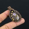 Russian Charoite Gemstone Jewelry Pure Copper Wire Wrapped Handmade Pendant For Her