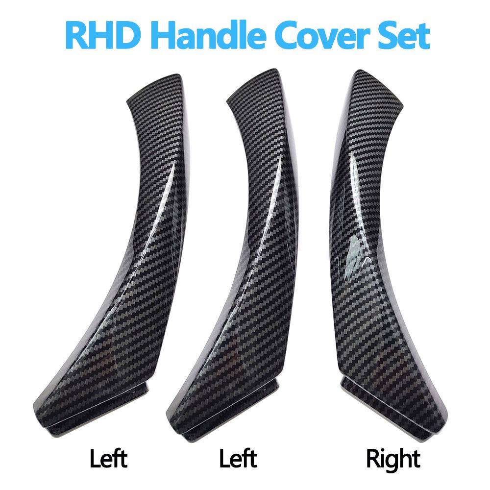 LHD RHD салон автомобиля подлокотник из углеродного волокна дверная ручка с накладкой для BMW 3 серии E90 E91 316 318 320 325