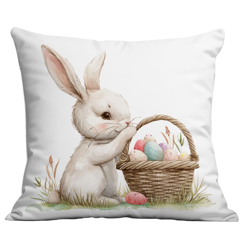 New Easter Pillowcase Country Cartoon Rabbit Easter Egg Pillowcase Sofa Cushion Pillowcase