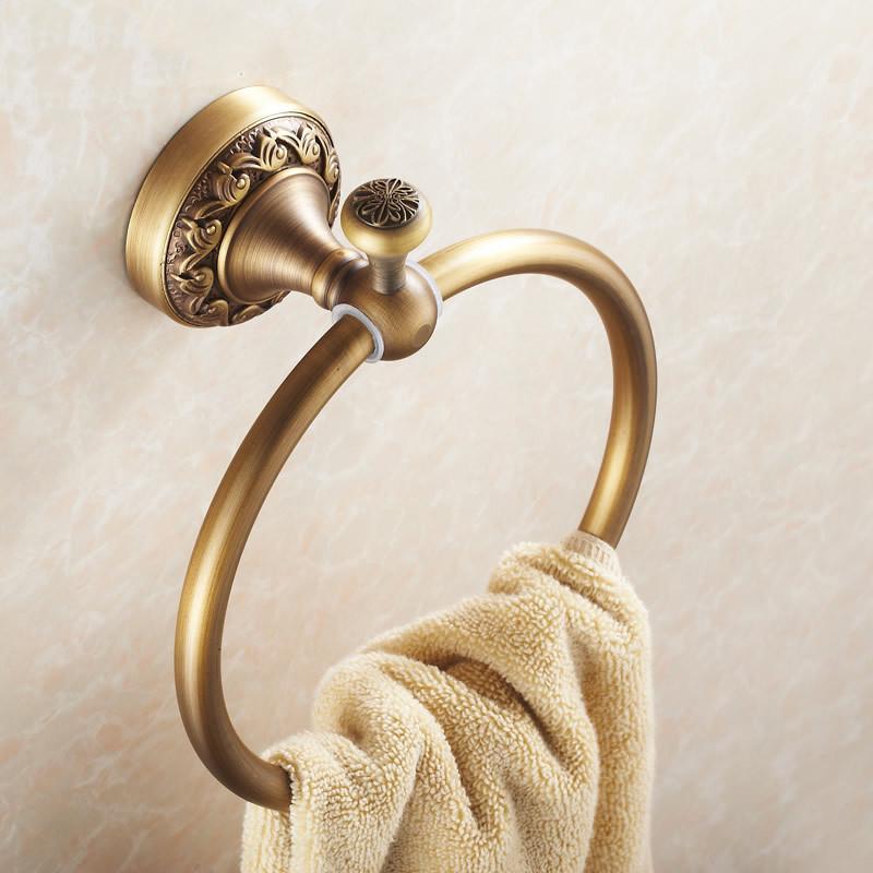 New Arrival Euro Style Wal-mount Antique Bronze Towel Ring Classic Bathroom Accessories Bath Towel Holder Bath Hardware 3707F