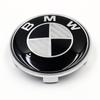 Для BMW Черно-белые карбоновые колпачки на центральную ступицу легкосплавных дисков 68 мм Набор из 4 шт.
