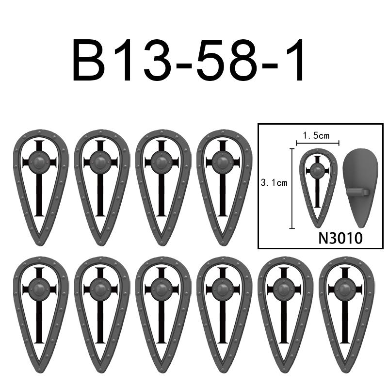 MOC Средневековый Военный Замок Оружие Римский Рыцарь Шлем Щит Аксессуары Строительные Блоки Зеленый Дракон Лев Крестоносец Кирпичи Игрушка
