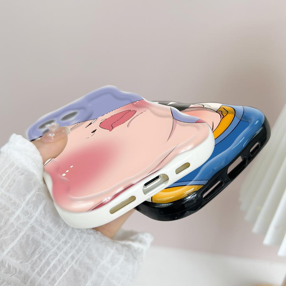 Cute Cartoon Pattern Cream Texture Casing Wavy Edge Soft Silicone Cover Phone Case for Vivo