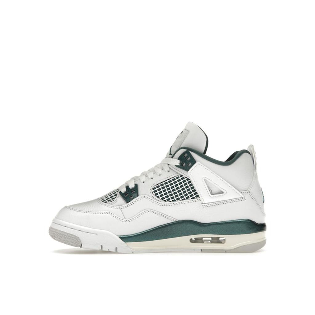 Детские кроссовки Air Jordan 4 Retro GS Oxidized Green белые нейтрально-серые FQ8213-103
