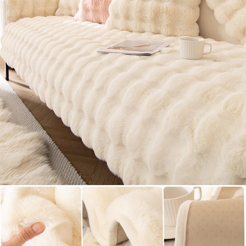 Сплошные цветные плюшевые чехлы на диваны, нескользящие утепленные мягкие коврики, зимний теплый моющийся диван, чехлы для полотенец для гостиной