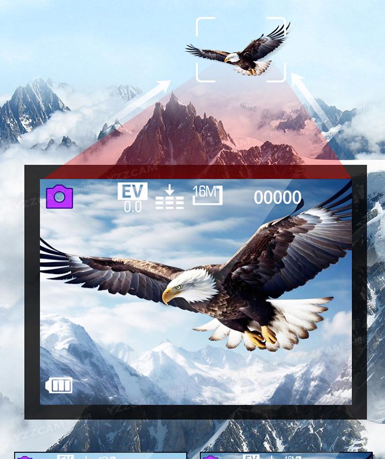 Professional HD Flip-Screen Campus Camera - Retro CCD for Students and Parties