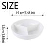 3 Compartments Grid-shaped Dinner Plate White Snack Serving Platter  Rice Cooker