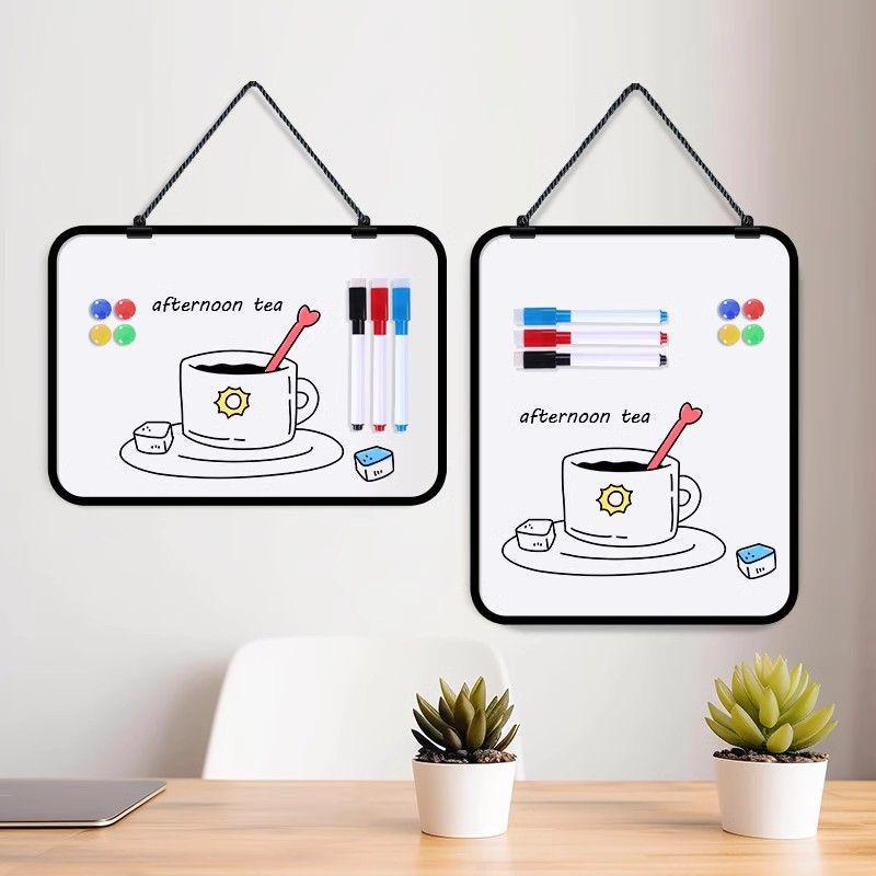 Двусторонняя магнитная мини-доска: Стираемая настенная доска для записей, преподавания и рисования