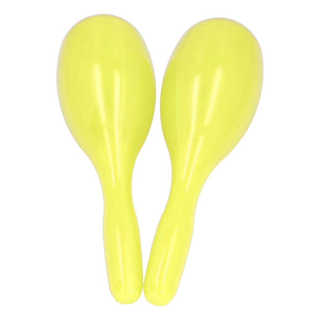 2Pcs Music Maracas Oval Shaped Plastic Hand Percussion Rattles Music Instrument for KTV Party