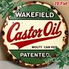 Винтажная ретро металлическая жестяная вывеска Wakefield Castor Oil Декор стены в стиле farmhouse