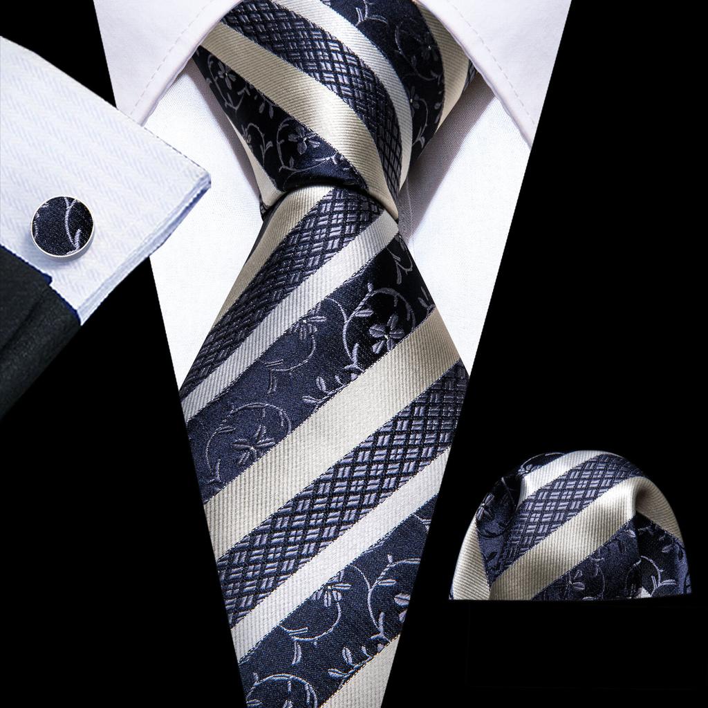 Мужские галстуки с цветочным принтом Barry.Wang, тканые свадебные галстуки с узором пейсли, носовой платок, запонки, формальный повседневный набор