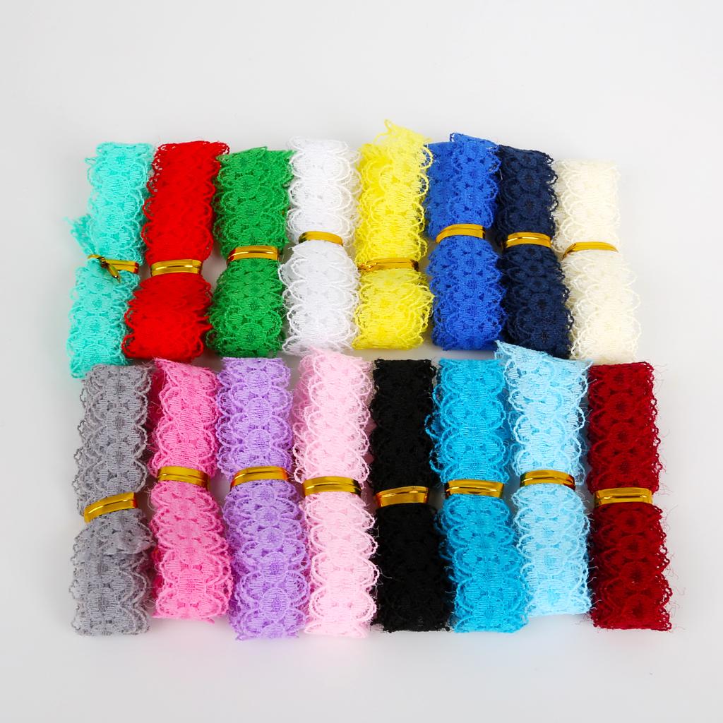 Lace Ribbon 15mm Lace Trim Fabric Embroidered Net Lace Trimmings for Sewing Decoration