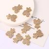 Cartoon Copper Inlaid Zircon Bear Doll Diy Necklace Bracelet Pendant Material Earrings Hairpin Full Diamond Jewelry Accessories