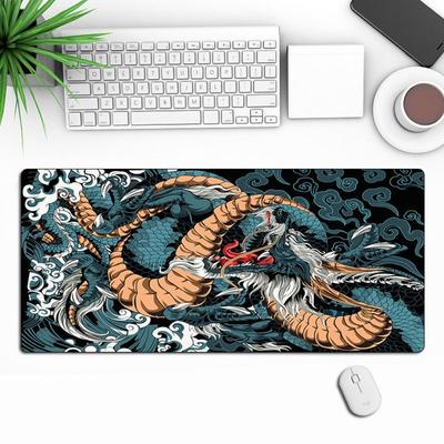 Коврик для мыши Dragon, японский настольный коврик, 35,4 x 15,7 дюйма, блокнот для письма, офис