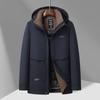 Men's Down Jacket Winter New Style Mid-length Hooded Thickened Cold-proof and Warm Removable Liner Men's Down Jacket Jacket
