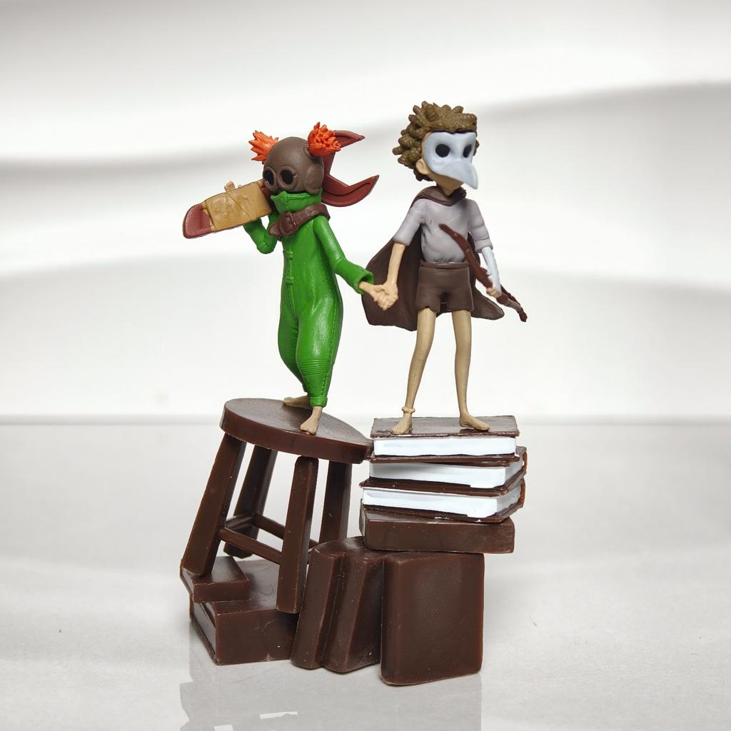 NEW 11CM Little Nightmares Six & Mono PVC Figure Toy Collection Model Statue Action Figure Model Toy Desktop Ornament Gifts