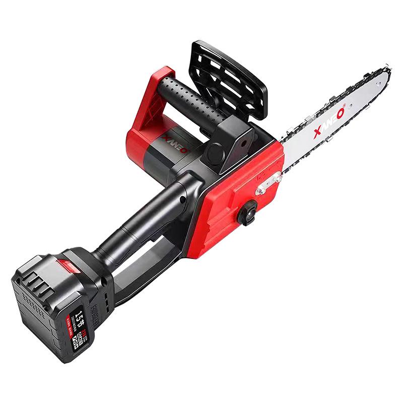 12" Brushless Cordless Electric Chainsaw - High-Power, Lithium Battery, Handheld, Ideal for Firewood and Outdoor Tree Felling.