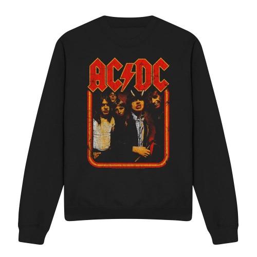 AC/DC Унисекс Взрослый Групповой Свитшот с Потертостями