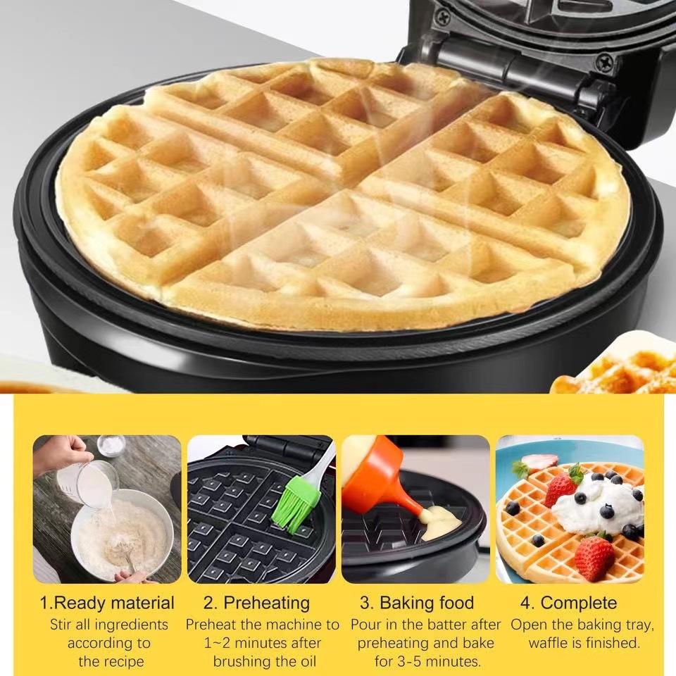 Dual Voltage Mini Waffle Maker for American Waffle & Sandwich Breakfasts