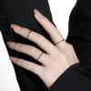 YIZIZAI Real 925 Sterling Silver Simple Thin Enamel Red Black Finger Rings For Women Wedding Jewelry Gifts