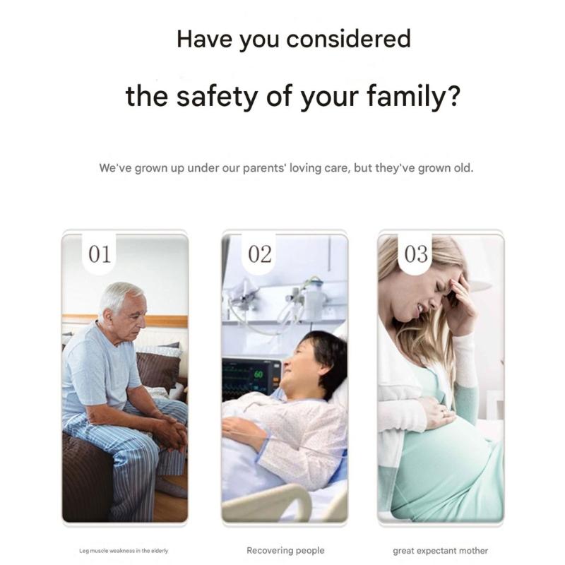 Stainless Steel Shower Handrail with Glowing Features 500 Pound Weight Bearing Antislip Grip for Bathing Safety