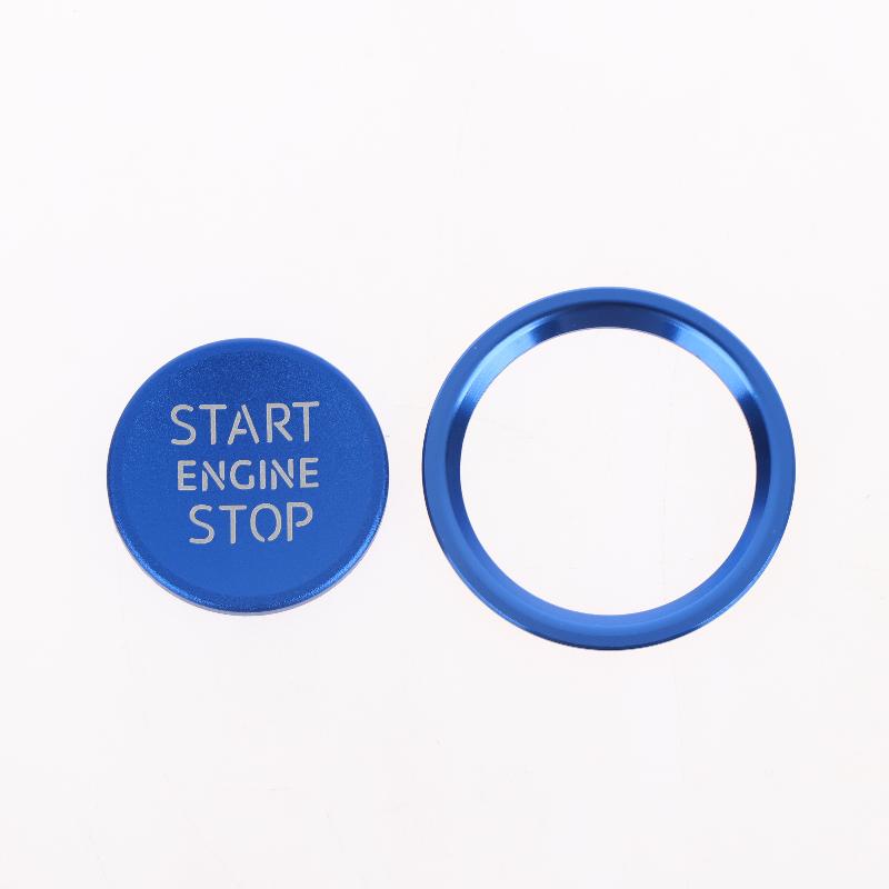 Aluminum Alloy Ignition Start Stop Button Cover Trim Ring Set Compatible with A6 A4 A7 Q5L Q7 A5