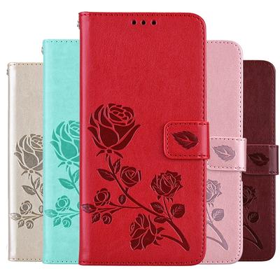 Роскошный кожаный кошелек-книжка с розой для Samsung Galaxy A14 A15 A16 A17 A24 A25 A26 A27 A34 A35 A36 A37 A54 A55 A56 A57 S20 S21 S23 S24 S25 FE Чехол