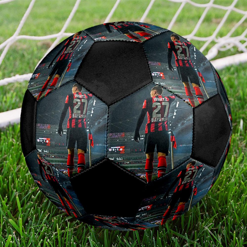 Florian Wirtz size5 Soccer Ball, colorful, suitable for all ages, machine-stitched, PVC material, competition grade,durable and high bounce