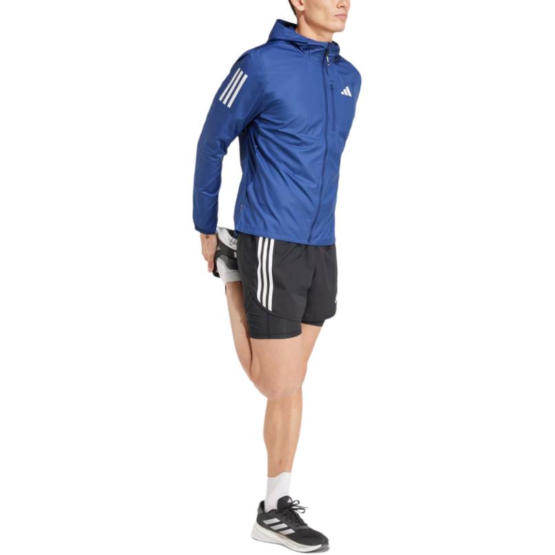adidas Мужская куртка с капюшоном на молнии, с длинным рукавом, куртки, синяя IV5427