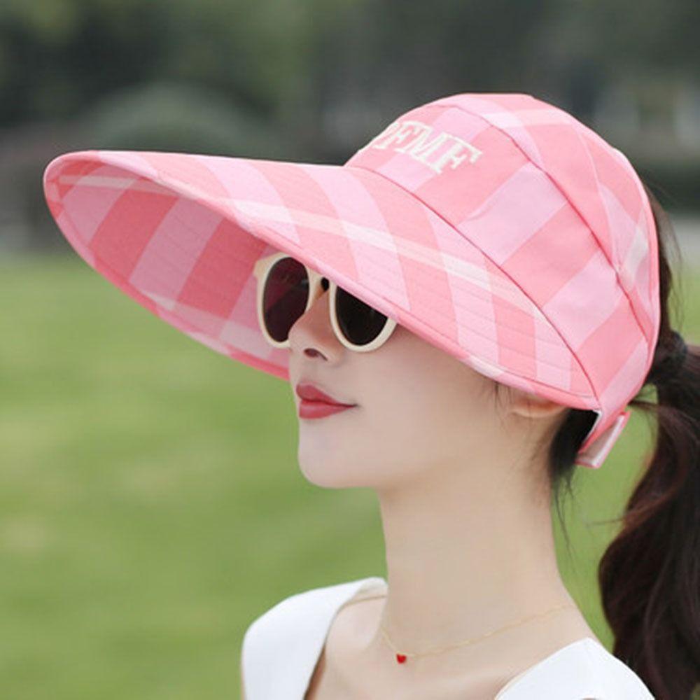 Outdoor Summer Travel Protection Sun Hat Women Wide Brim Sun Hat Beach Cap UV Protection Visor Caps