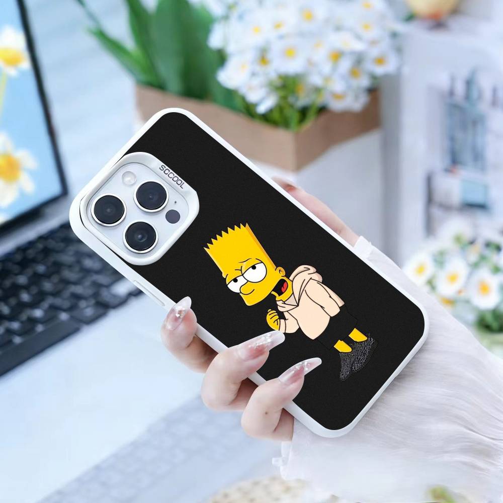 Чехол для телефона Anime T-The S-Simpsons-s для iPhone 16,15,14,13,12,17,Pro,MAX белый Матовый Ударопрочный Чехол