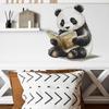 Watercolor Cartoon Red Panda Reading Bedroom Living Room Study Home Background Beautification Wall Stickers