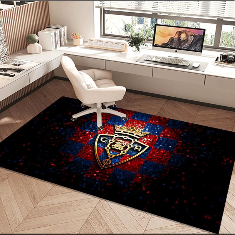 1PC rug FC Osasuna Golden Lion Carpet, Chair Rug,Area Rug for Office Bedroom living rooms bedroom, Doormat decor Christmas fan gifts