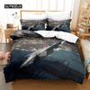 Airplane Fighter Duvet Cover Sky Flying Fighter Bedding Set for Kids Teens Boys Modern Cool Airplane Theme Bedroom Decorations
