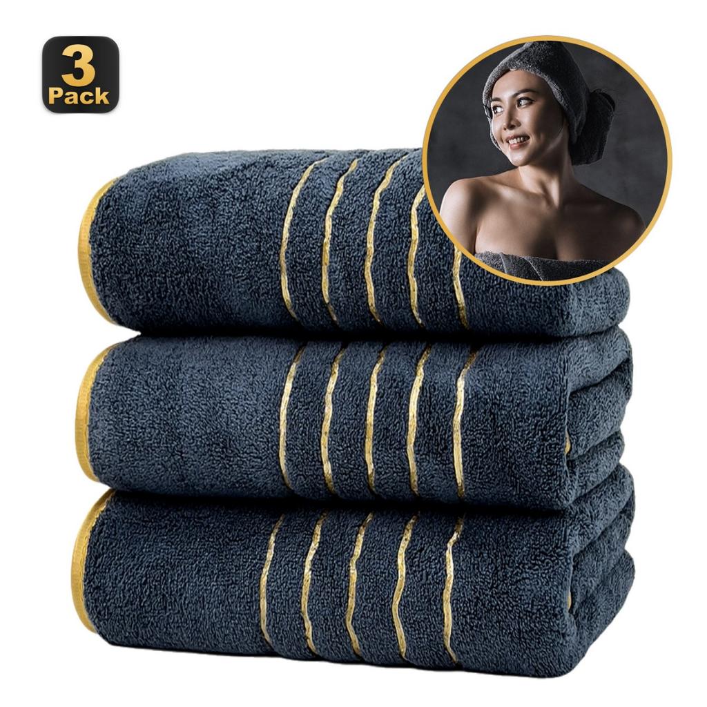 3PC,Coral Fleece Towel, Household Towel, Dry Hair Towel, Headscarf, Thick Towel, Absorbent, Soft, Bath Towel