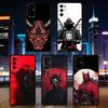 Японский Самурай с Лицом Призрака Чехол для Телефона Samsung S25, S24, S21, S22, S23, S30, Ultra, S20, Plus, Fe, Мягкий Силиконовый Черный Чехол