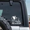 2PCS Kids On Board Kids Safety Decal - 7.1"x5.9" Vinyl Sticker for Car Rear Windshield - Baby in Vehicle Warning Sign | #AZ30 (White)